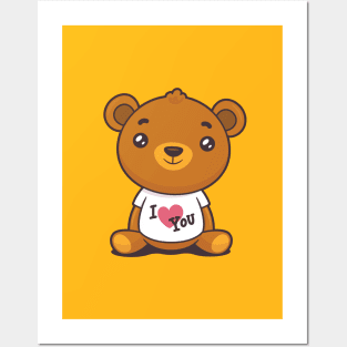 Teddy Bear - I Love You Posters and Art